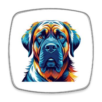 Brasilianische Dogge Hunderasse Karikatur Kawaii - Viereckiger Kühlschrankmagnet - Weiß - Vorne