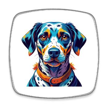 Race de chien dalmatien Dessin animé coloré Kawaii - Magnet carré - blanc - Devant
