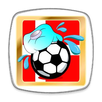 DANEMARK FOOTBALL D’ÉTÉ - Magnet carré - blanc - Devant