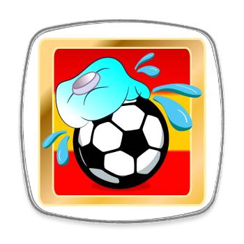 SUMMER SPAIN FOOTBALL - HEAT - Square fridge magnet - white - Front