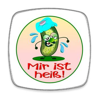 Hitze Sommer - Viereckiger Kühlschrankmagnet - Weiß - Vorne