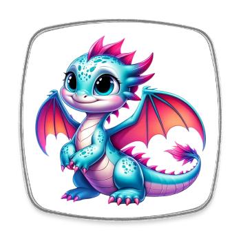 Dragon - Square fridge magnet - white - Front