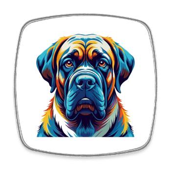 Englische Dogge Hunderasse Bunte Karikatur Kawaii - Viereckiger Kühlschrankmagnet - Weiß - Vorne