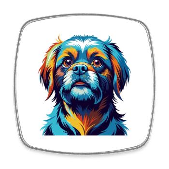 Griffon Nivernais Hunderasse Karikatur Kawaii - Viereckiger Kühlschrankmagnet - Weiß - Vorne
