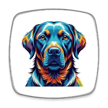 Labrador Retriever Hunderasse Karikatur Kawaii - Viereckiger Kühlschrankmagnet - Weiß - Vorne