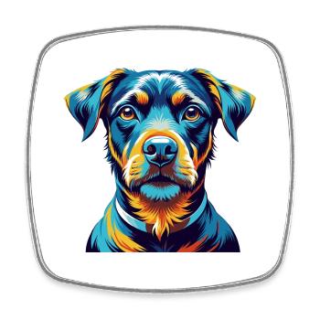 Deutscher Jagdterrier Hunderasse Cartoon Kawaii - Viereckiger Kühlschrankmagnet - Weiß - Vorne