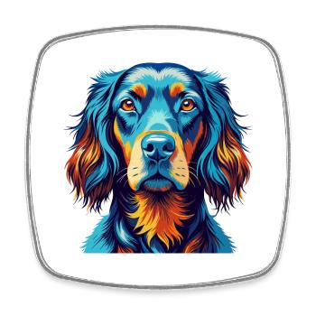 Gordon Setter Hunderasse Bunte Karikatur Kawaii - Viereckiger Kühlschrankmagnet - Weiß - Vorne