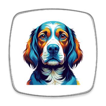 Grand Anglo Francais Dog Breed Cartoon Kawaii - Square fridge magnet - white - Front