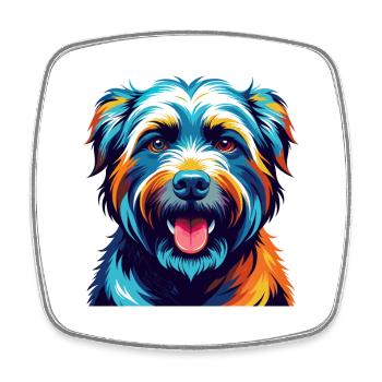 Glen Of Imaal Terrier Race Chien Dessin Animé Kawaii - Magnet carré - blanc - Devant