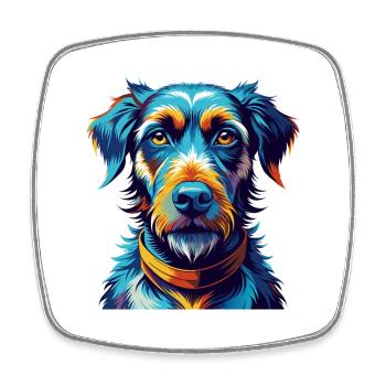 Harrier Dog Breed Colorful Cartoon Kawaii - Square fridge magnet - white - Front