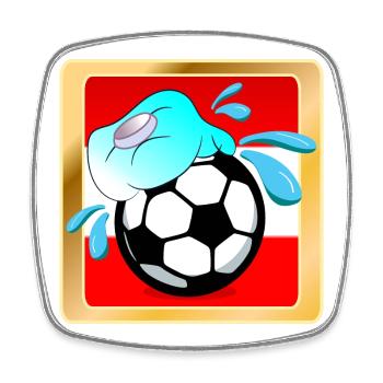 SOMMER IN ÖSTERREICH FUßBALL - Viereckiger Kühlschrankmagnet - Weiß - Vorne
