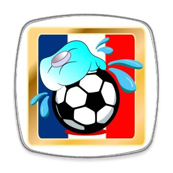 France Summer Football - Square fridge magnet - white - Front