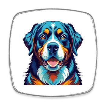 Grand Bouvier Suisse Race Dessin Animé Kawaii - Magnet carré - blanc - Devant