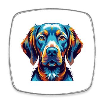 Hongrois Vizsla Race Chien Coloré Dessin Animé Kawaii - Magnet carré - blanc - Devant