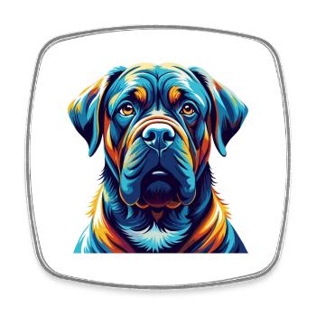 Mastiff Hunderasse Bunte Karikatur Kawaii - Viereckiger Kühlschrankmagnet - Weiß - Vorne