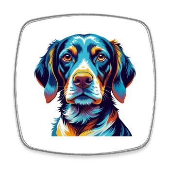 Alt Dänisch Pointer Hund Rasse Karikatur Kawaii - Viereckiger Kühlschrankmagnet - Weiß - Vorne