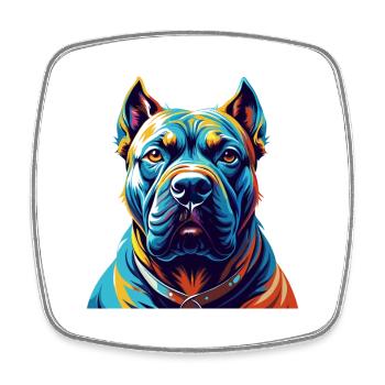 Perro De Presa Canario Hunderasse Cartoon Kawaii - Viereckiger Kühlschrankmagnet - Weiß - Vorne