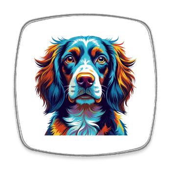 Picardie Spaniel Hunderasse Bunte Karikatur Kawaii - Viereckiger Kühlschrankmagnet - Weiß - Vorne