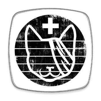 Veterinary Cat - Square fridge magnet - white - Front