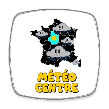 Météo centre - Magnet carré - blanc - Devant