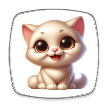 cat watercolor cat lovers gifts - Magnet carré - blanc - Devant