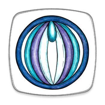 The Empress Ring - Viereckiger Kühlschrankmagnet - Weiß - Vorne