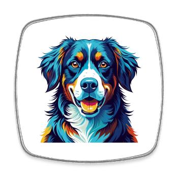 Appenzeller Sennenhund Hunderasse Cartoon Kawaii - Viereckiger Kühlschrankmagnet - Weiß - Vorne