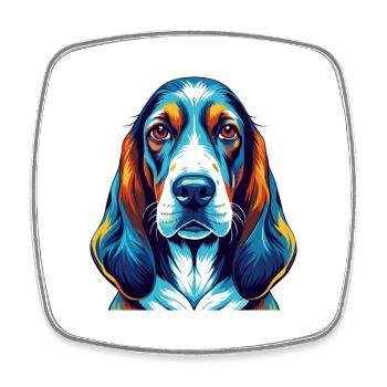 Basset Artesien Normand Dog Breed Cartoon Kawaii - Square fridge magnet - white - Front
