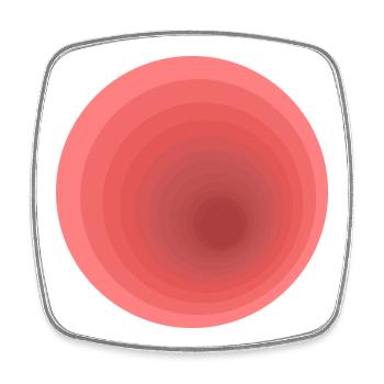 Abstract gradient design - Square fridge magnet - white - Front