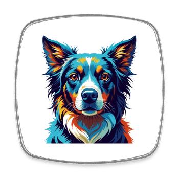 Slovensky Kopov Dog Breed Colorful Cartoon Kawaii - Square fridge magnet - white - Front