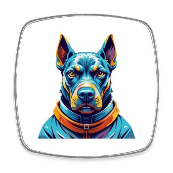 Thai Ridgeback Chien Race Coloré Dessin Animé Kawaii - Magnet carré - blanc - Devant