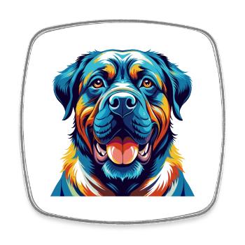 Transmontano Mastiff Hunderasse Karikatur Kawaii - Viereckiger Kühlschrankmagnet - Weiß - Vorne