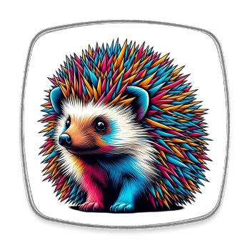Hedgehog - Square fridge magnet - white - Front
