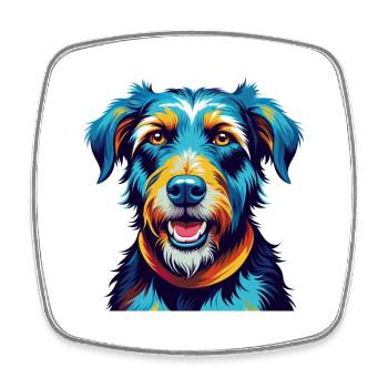 Amerikanischer Wasserhund Hunderasse Karikatur Kawaii - Viereckiger Kühlschrankmagnet - Weiß - Vorne
