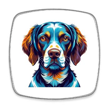 Ariege Pointer Hund Rasse Bunte Karikatur Kawaii - Viereckiger Kühlschrankmagnet - Weiß - Vorne