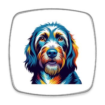 Basset Griffon Vendeen Hunderasse Karikatur Kawaii - Viereckiger Kühlschrankmagnet - Weiß - Vorne