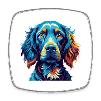 Boykin Spaniel Dog Breed Colorful Cartoon Kawaii - Square fridge magnet - white - Front