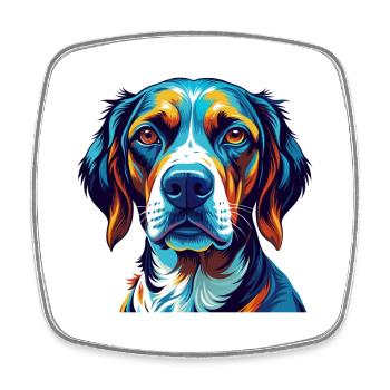 Burgos pointeur chien race coloré dessin animé kawaii - Magnet carré - blanc - Devant