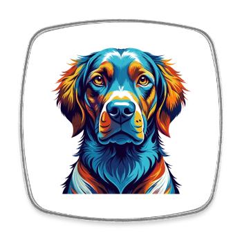 Broholmer Chien Race Coloré Dessin Animé Kawaii - Magnet carré - blanc - Devant
