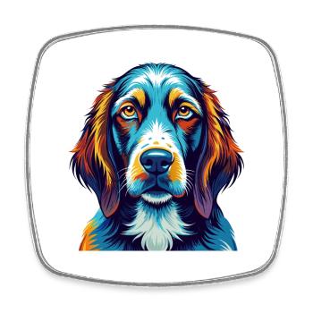Bracco Italiano Race Chien Coloré Dessin Animé Kawaii - Magnet carré - blanc - Devant