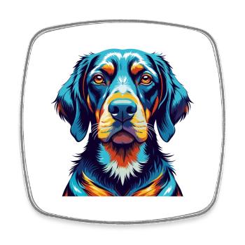Bavarian Mountain Hound Dog Breed Cartoon Kawaii - Square fridge magnet - white - Front