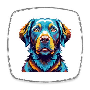 Chesapeake Bay Retriever Hunderasse Karikatur Kawaii - Viereckiger Kühlschrankmagnet - Weiß - Vorne