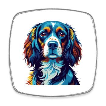 Deutscher Wachtelhund Hunderasse Cartoon Kawaii - Viereckiger Kühlschrankmagnet - Weiß - Vorne