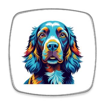 Field Spaniel Hunderasse Bunt Karikatur Kawaii - Viereckiger Kühlschrankmagnet - Weiß - Vorne