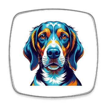 Finnish Hound Dog Breed Colorful Cartoon Kawaii - Square fridge magnet - white - Front