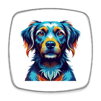 Gascon Saintongeois Chien Race Dessin Animé Kawaii - Magnet carré - blanc - Devant