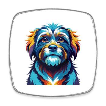 Grand Griffon Vendeen Hunderasse Karikatur Kawaii - Viereckiger Kühlschrankmagnet - Weiß - Vorne
