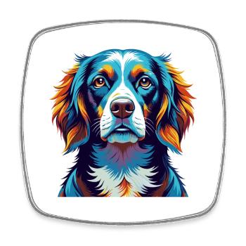 Grand Anglo Francais Dog Breed Cartoon Kawaii - Square fridge magnet - white - Front