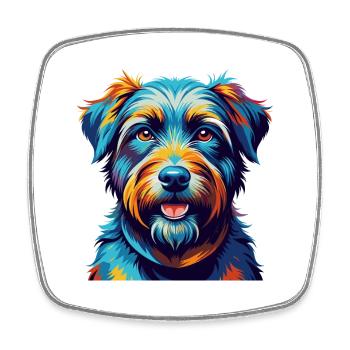 Glen Of Imaal Terrier Race Chien Dessin Animé Kawaii - Magnet carré - blanc - Devant