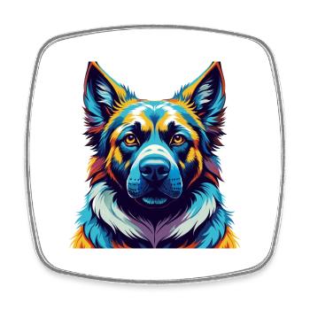 Kangal Chien Race Coloré Dessin Animé Kawaii - Magnet carré - blanc - Devant